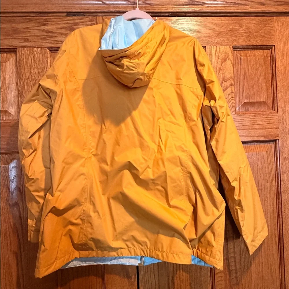 Columbia Bright Yellow Hooded Rain Jacket